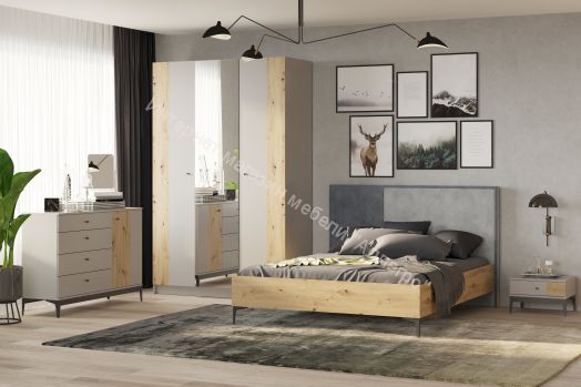 Зеркало NORDIC Холодный серый/Дуб Артизан