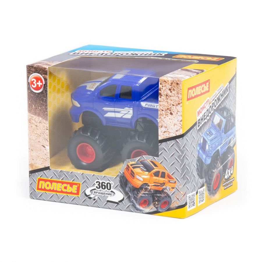 "Монстр ВНЕДОРОЖНИК" - "Пикап", автомобиль инерционный (синий) (в коробке)
