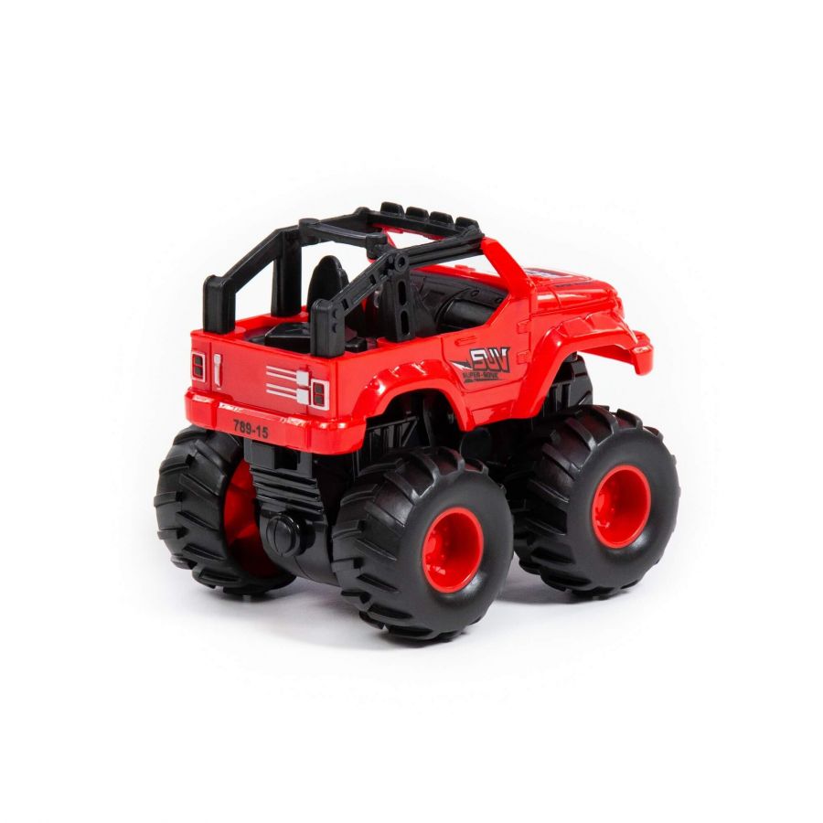 "Монстр ВНЕДОРОЖНИК" - "Джип-сафари", автомобиль инерционный (красный) (в коробке)