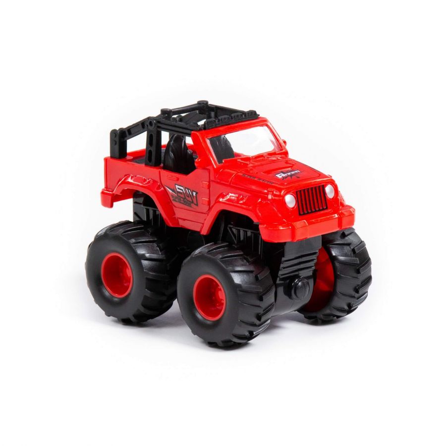 "Монстр ВНЕДОРОЖНИК" - "Джип-сафари", автомобиль инерционный (красный) (в коробке)