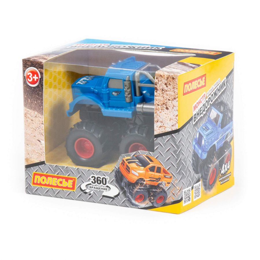 "Монстр ВНЕДОРОЖНИК" - "Грузовик", автомобиль инерционный (синий) (в коробке)