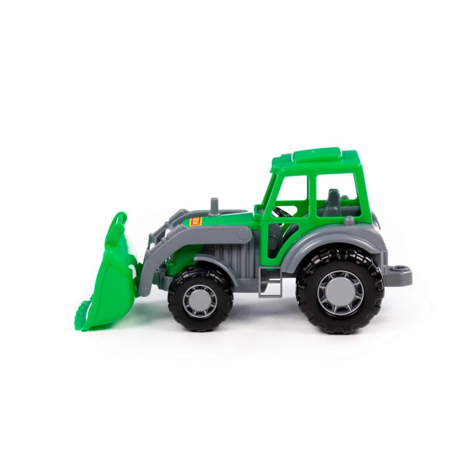 "Мастер", трактор-погрузчик (серо-зелёный) (в сеточке)