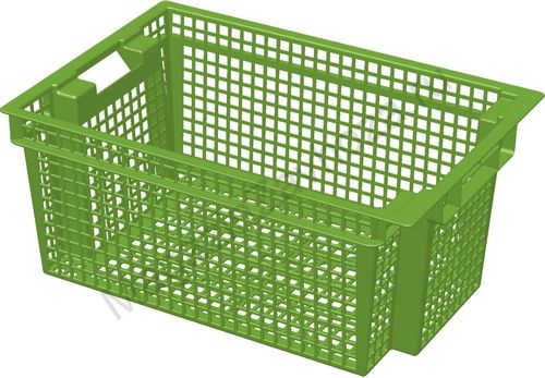 Ящик для овощей 60 х 40 х 27 см из первичного полиэтилена оливковый