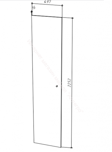 Шкаф НОРДИК К-2 с зеркалом Холодный серый