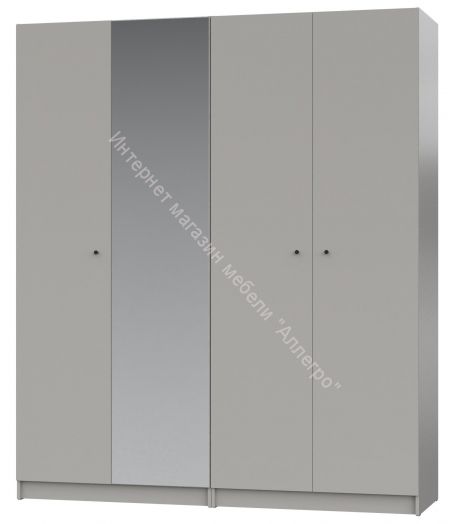 Шкаф НОРДИК К-7 2000 одно зеркало Холодный серый