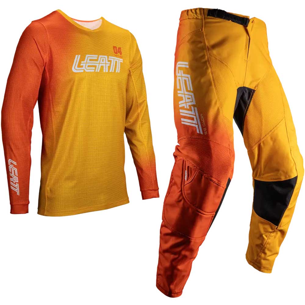 Leatt Moto 3.5 Ride Kit Flame (2025) джерси и штаны для мотокросса