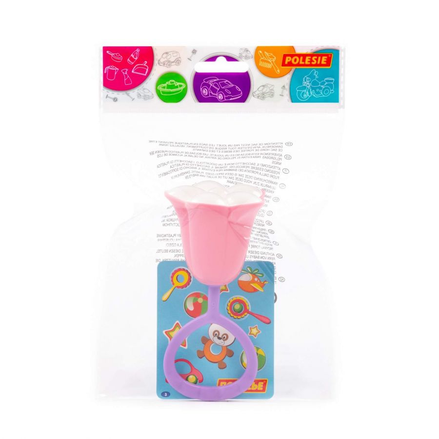 Погремушка розовая "Колокольчик" (в пакете)