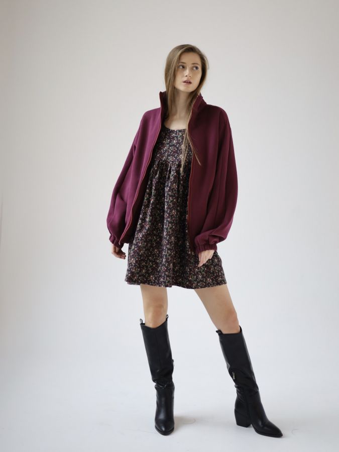 Сарафан Molle винный в цветочек