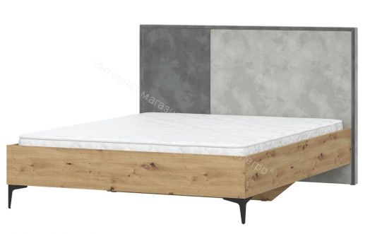 Кровать 160х200 НОРДИК Холодный серый/Дуб Артизан