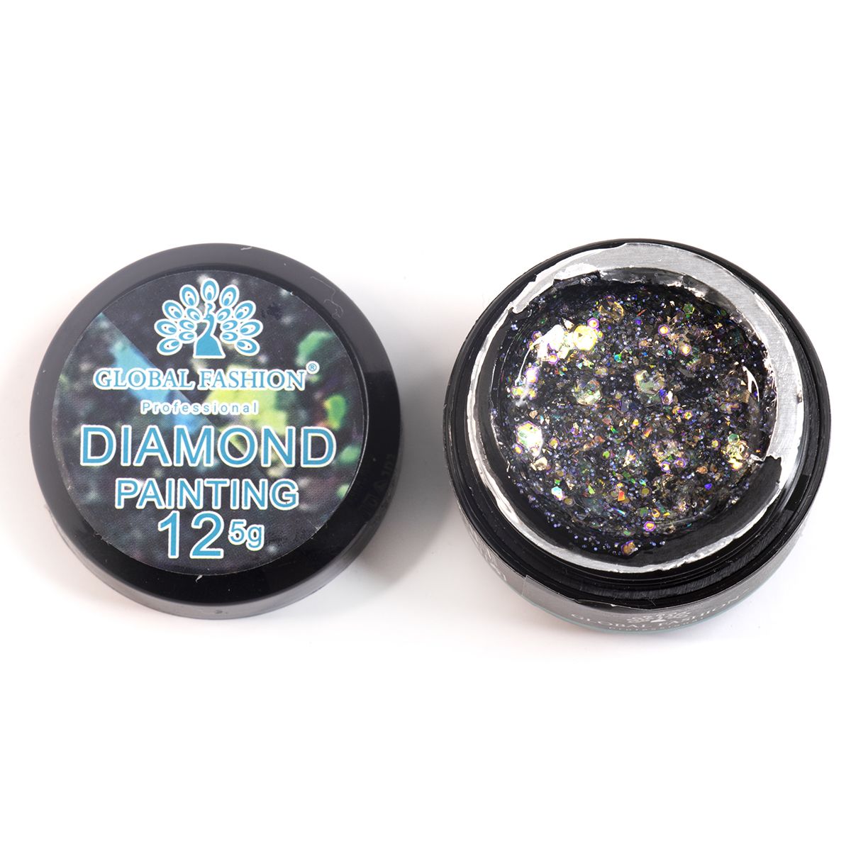 Глиттер гель Global Fashion 5 гр, New Diamond painting gel 12