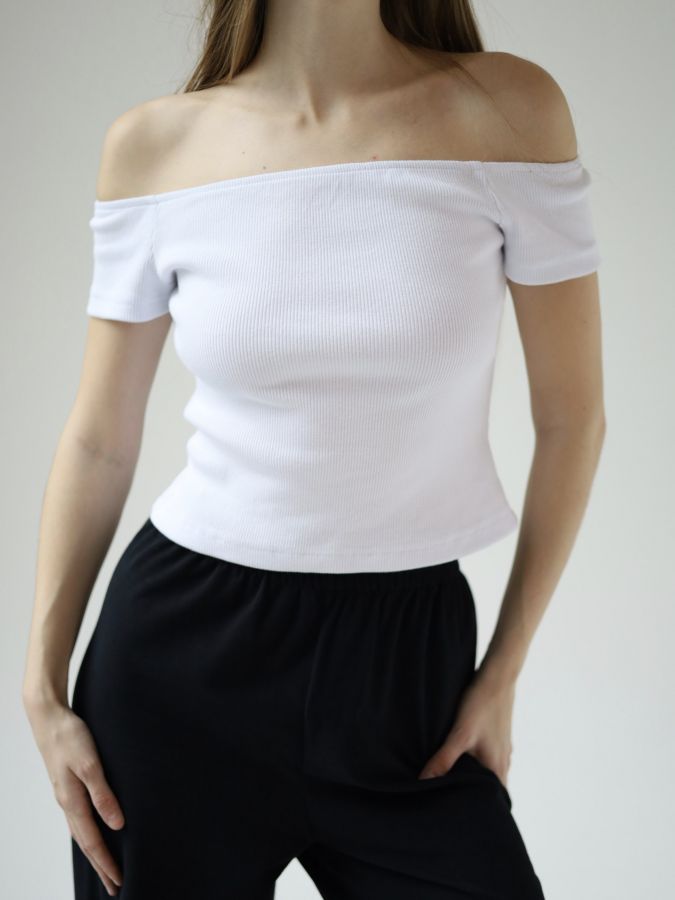 Топ футболка белая