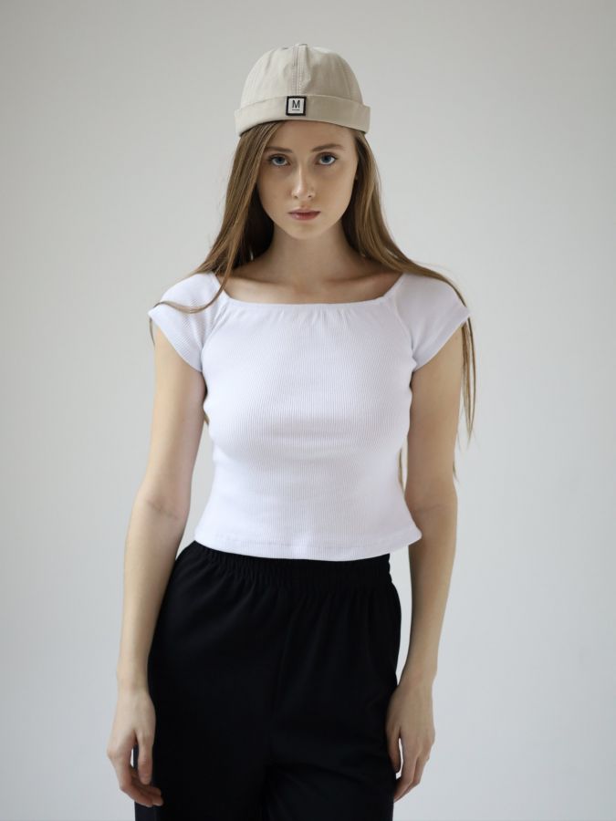 Топ футболка белая