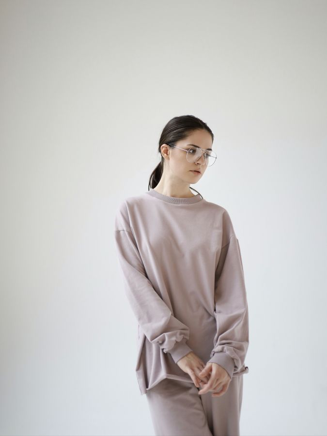 Кофта с длинным рукавом туман