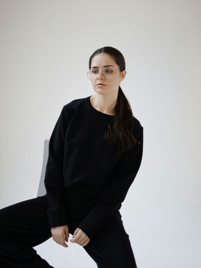 Лонгслив черный