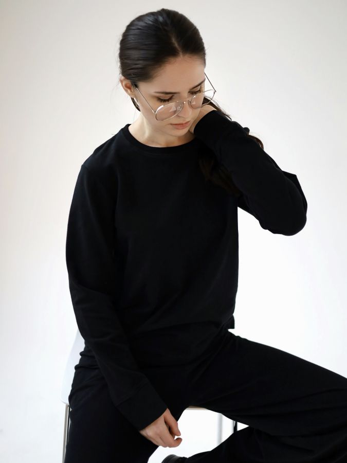 Лонгслив черный