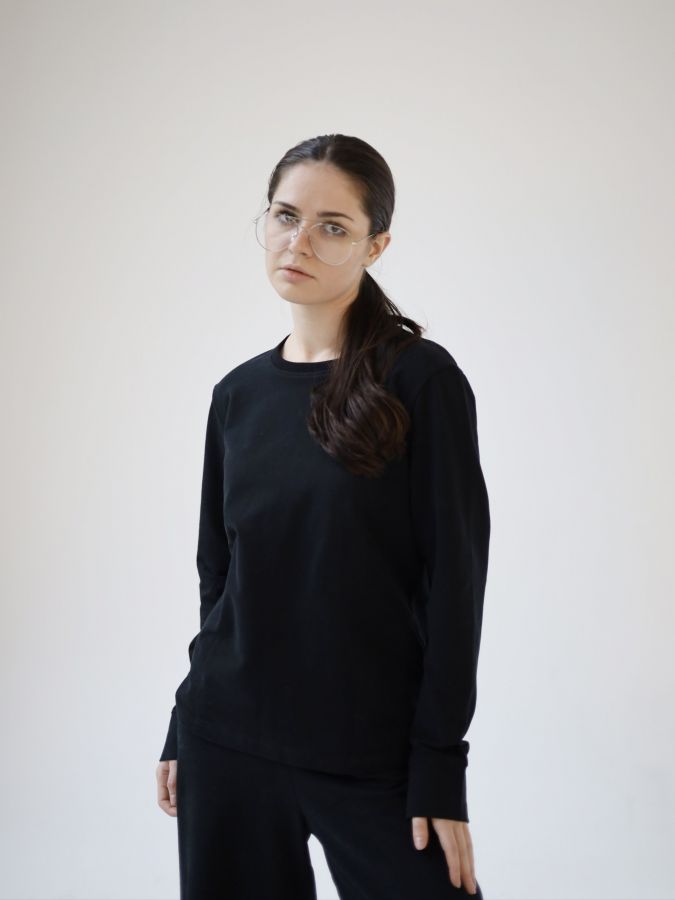 Лонгслив черный