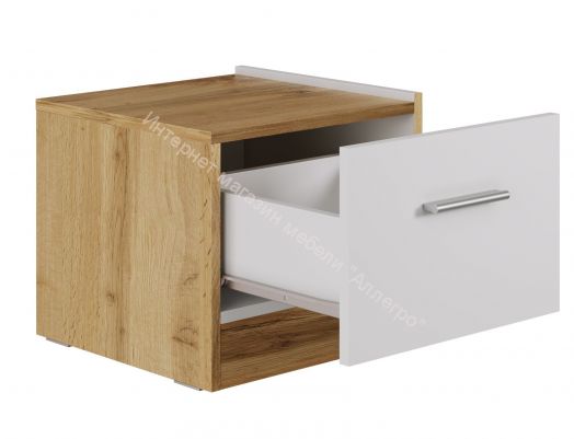 Тумба прикроватная (правая) FRESCO Белый/Дуб Вотан