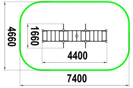 Рукоход для игровой - спортивной площадки  РУ-1.4