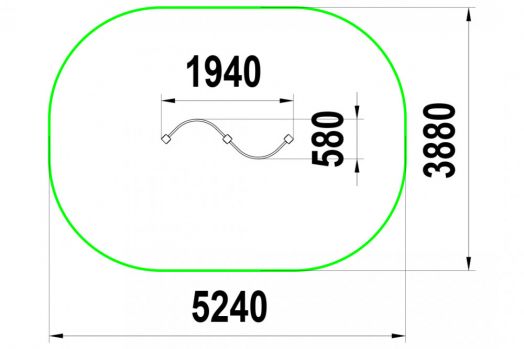 Шведская лесенка "Школьник" для уличной площадки СП-1.70