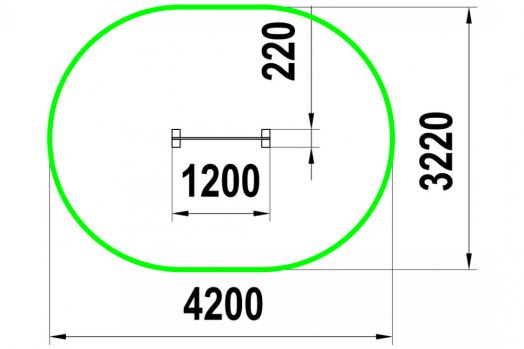 Стенка для метания мяча СП-1.90 для уличной площадки