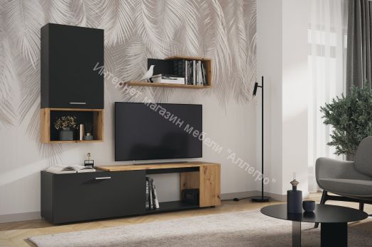 Гостиная SVISS Чёрный/Дуб Артизан