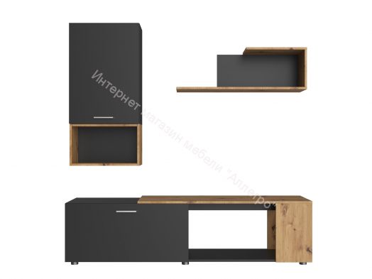 Гостиная SVISS Чёрный/Дуб Артизан