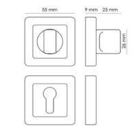 Сантехнический фиксатор Morelli MH-WC-S55 схема