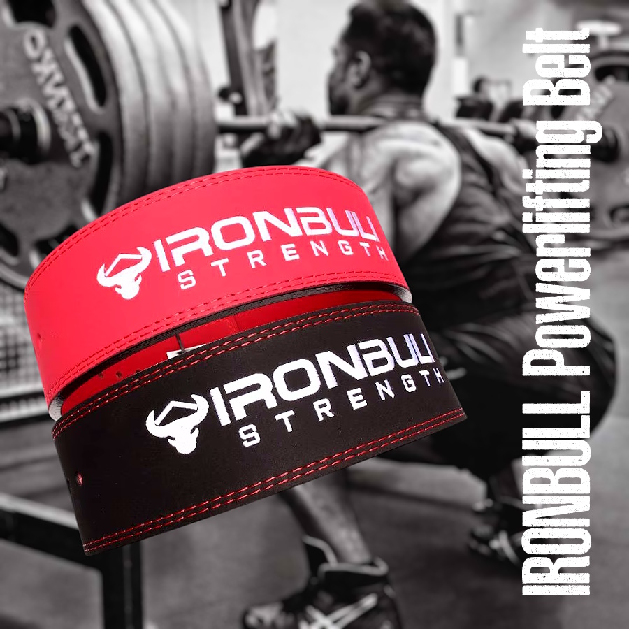 Атлетический пояс IRONBULL Black-Red 12 мм