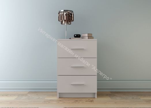 Комод 420 с З-мя ящиками ЛОФТ Белый