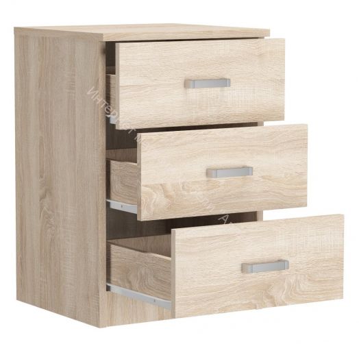 Комод 420 с З-мя ящиками ЛОФТ Дуб Сонома