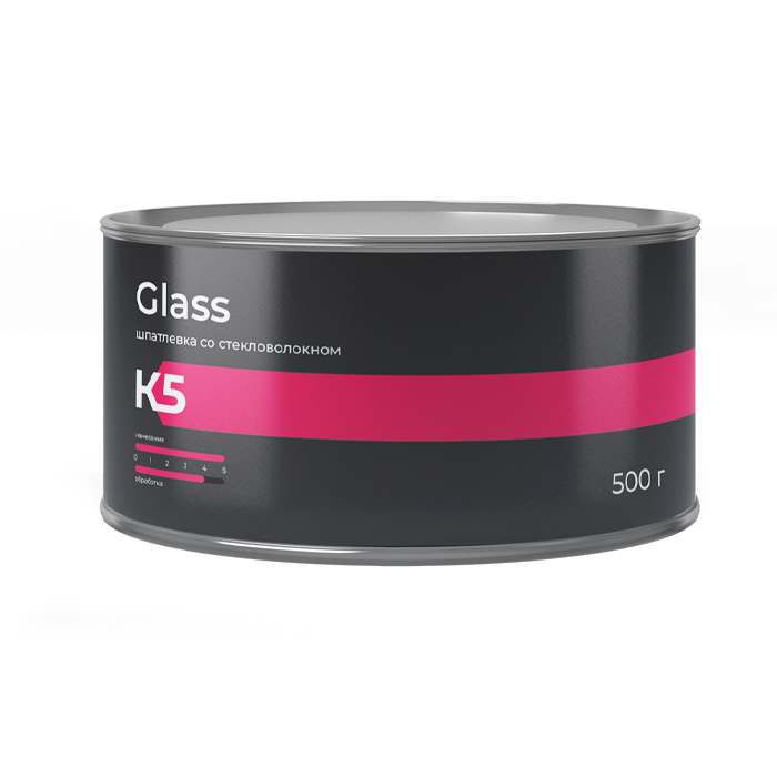 K5 Glass Шпатлевка со стекловолокном, объем 500гр.