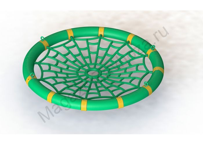 Качели-гнездо 100 см  на веревочной системе высотой 250 см с креплением на трубу