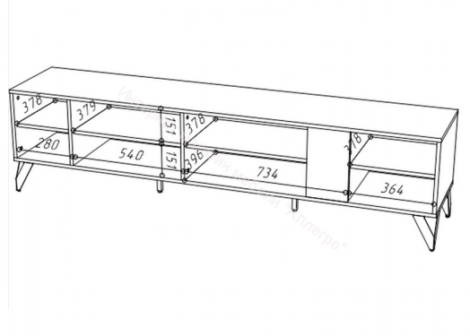Тумба ТВ-200 RENO Белый