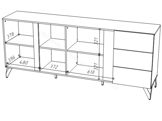 Комод КД-1 RENO Чёрный