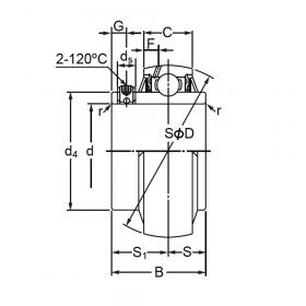 Корпусный подшипник UC 214 (480214)
