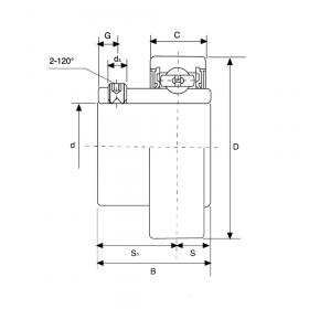 Корпусный подшипник RB 204 CIL