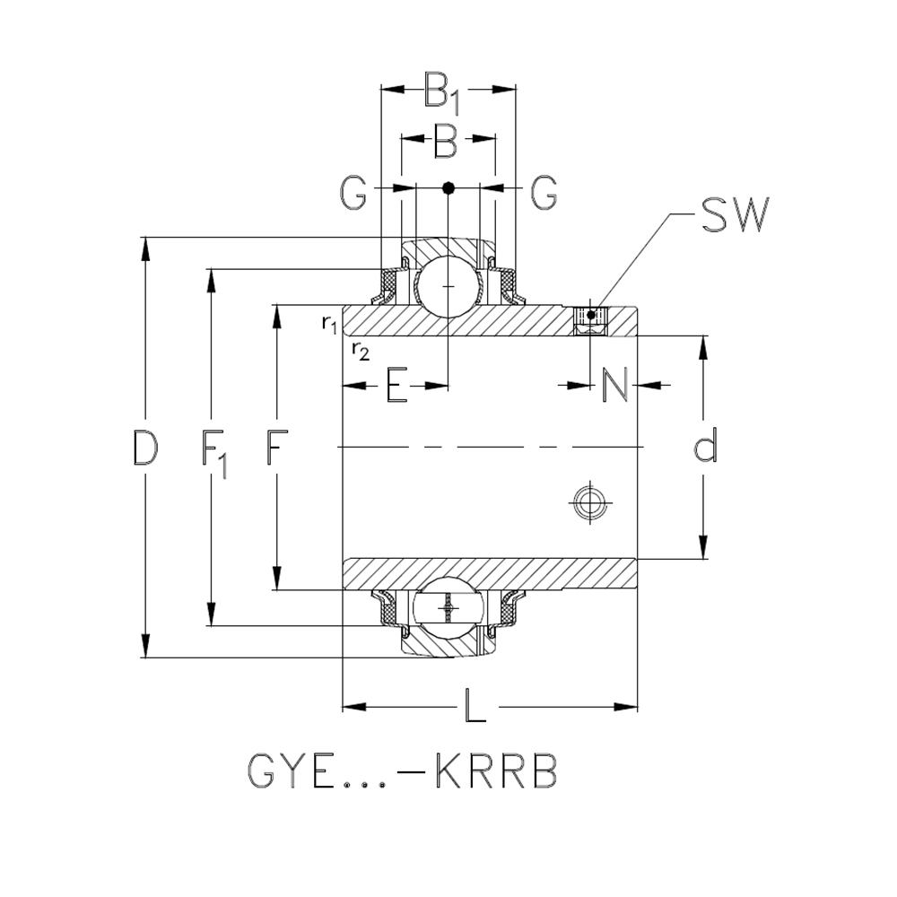 Подшипник GYE 30 KRR-B