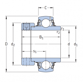 Подшипник YEL 205-100-2F