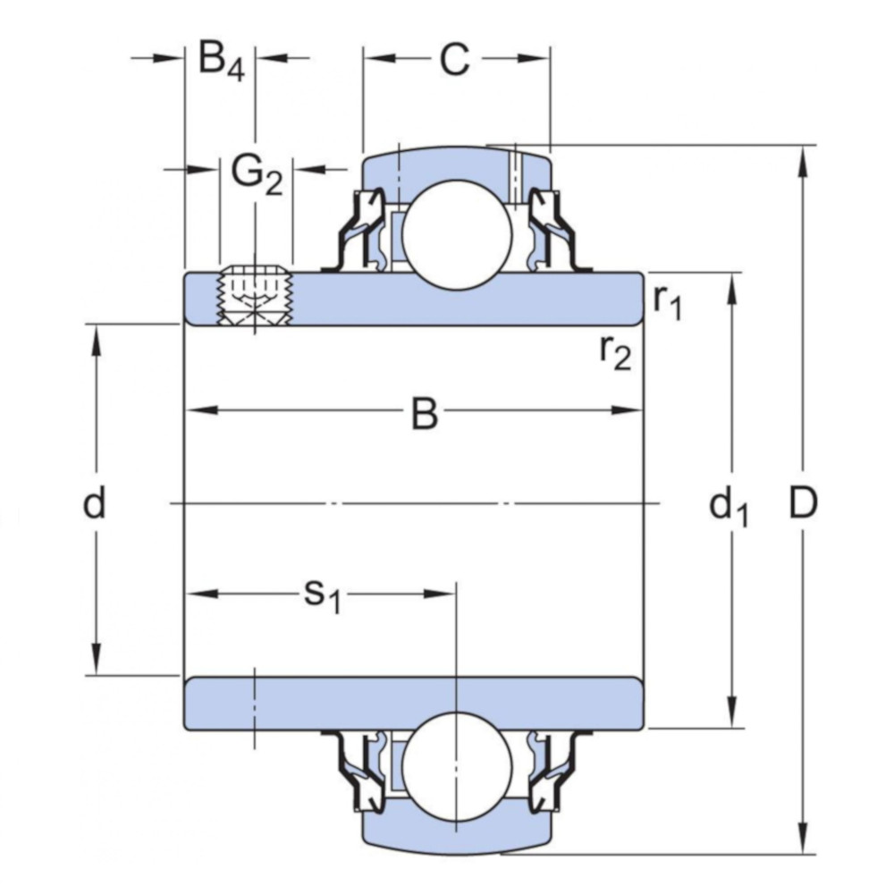 Подшипник YEL 206-2RF/VL065