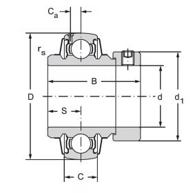 Корпусный подшипник UEL209-112-3L