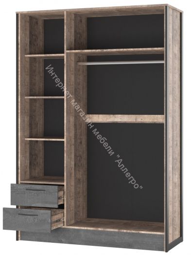 Спальня К-2 HUGO Дуб Гранж/Железный камень