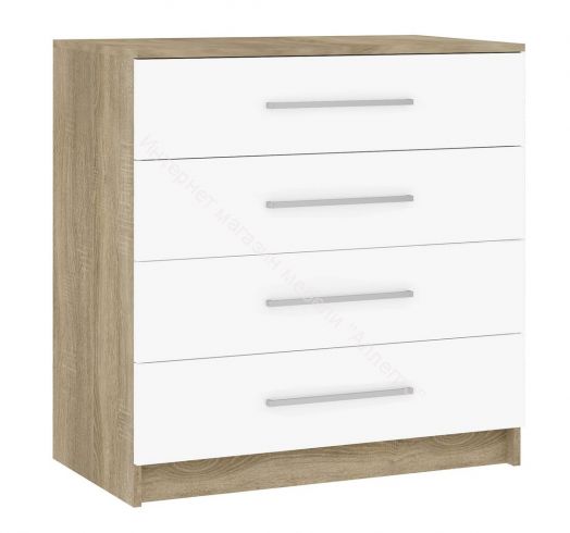 Комод БЛАНКА Дуб Сонома/Белый глянец