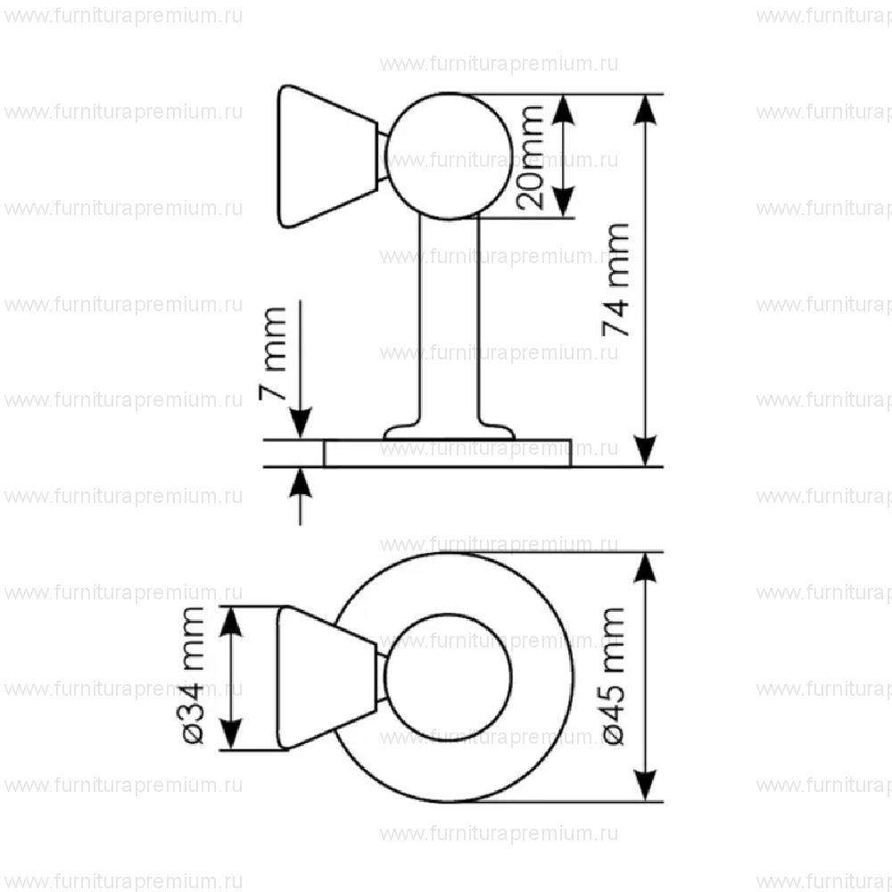 Дверной ограничитель Morelli MDS-3