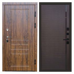 Входная дверь Termo-door Орегон Дуб PORTE Шоколад с терморазрывом Металлическая