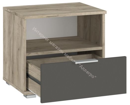 Тумба прикроватная ВЕНЕЦИЯ Дуб серый Крафт/Серый графит