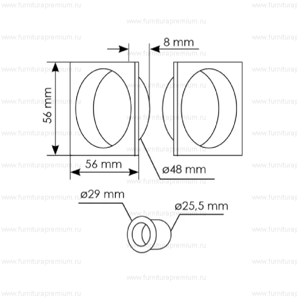 Ручка для раздвижных дверей Morelli MHS-2