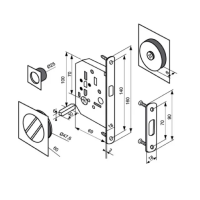 Комплект для раздвижных дверей Morelli MHS-2 WC схема