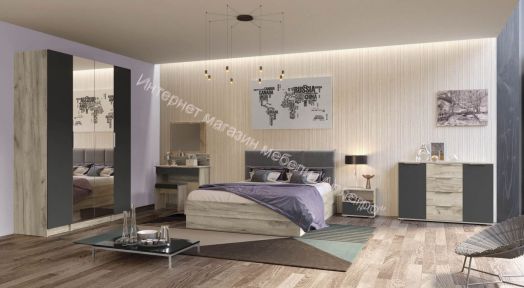 Стол туалетный ВЕНЕЦИЯ Дуб серый Крафт/Серый графит