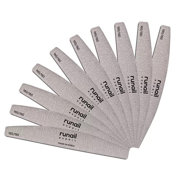 Проф. пилки для иск. ногтей Runail Expert (полукруглая, 150/150) №9368