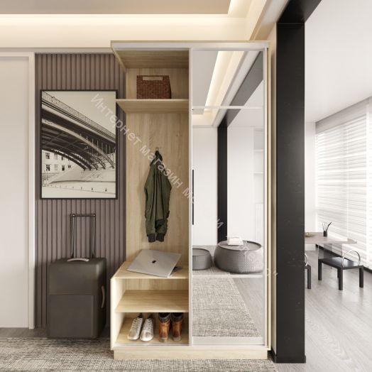 Прихожая-купе FIX 03L.11 с зеркалом Дуб сонома